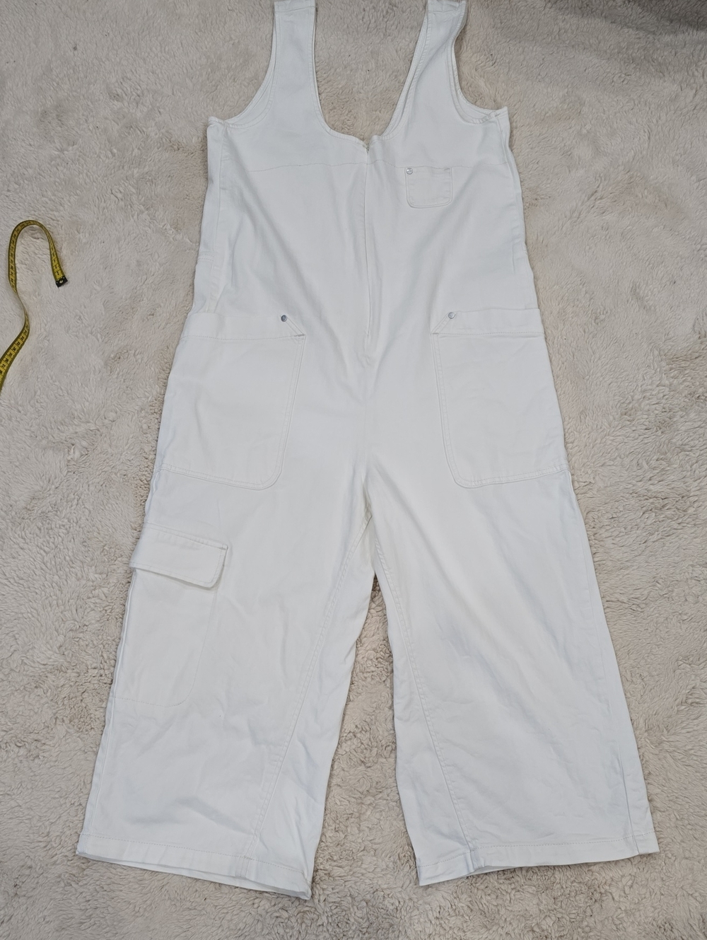 Pilcro White Wide-Leg Utility Romper